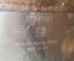 John DeereJohn DeereRE541181催化转化器